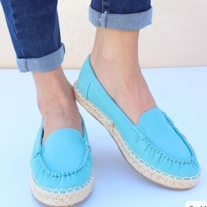 Maker's Shoes Aqua Moca Espadrilles NIB